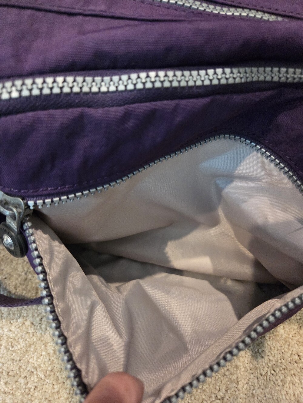 Kipling Deep Purple Gabbie Crossbody Bag with Monkey Charm - Picture 16 of 16